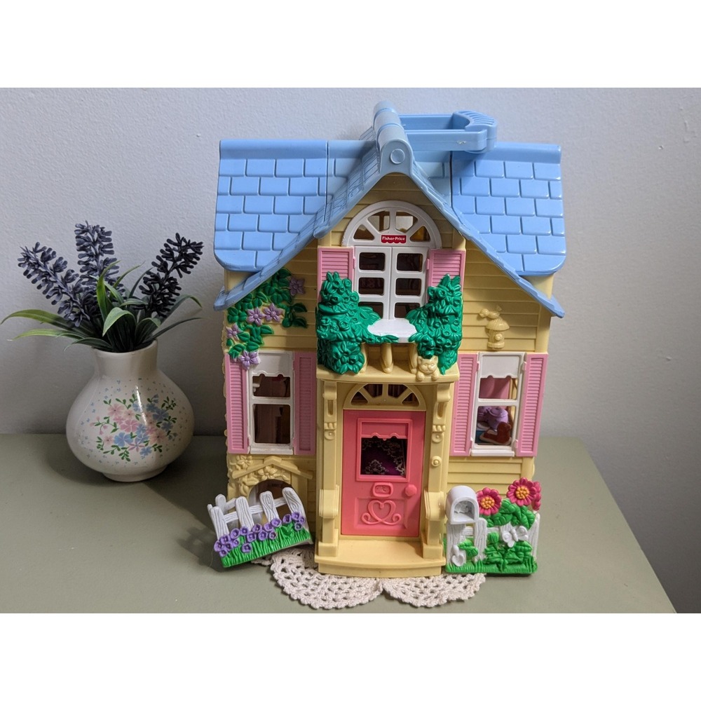 Vintage 2000 Fisher Price Sweet Streets Townhouse Dollhouse 75117